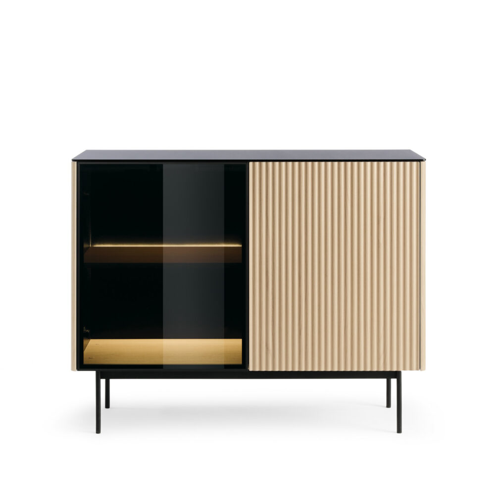 Kommode Olden – Vicenza-Eiche – mit Glastüren – 107 x 84 x 39 cm – Bild 7
