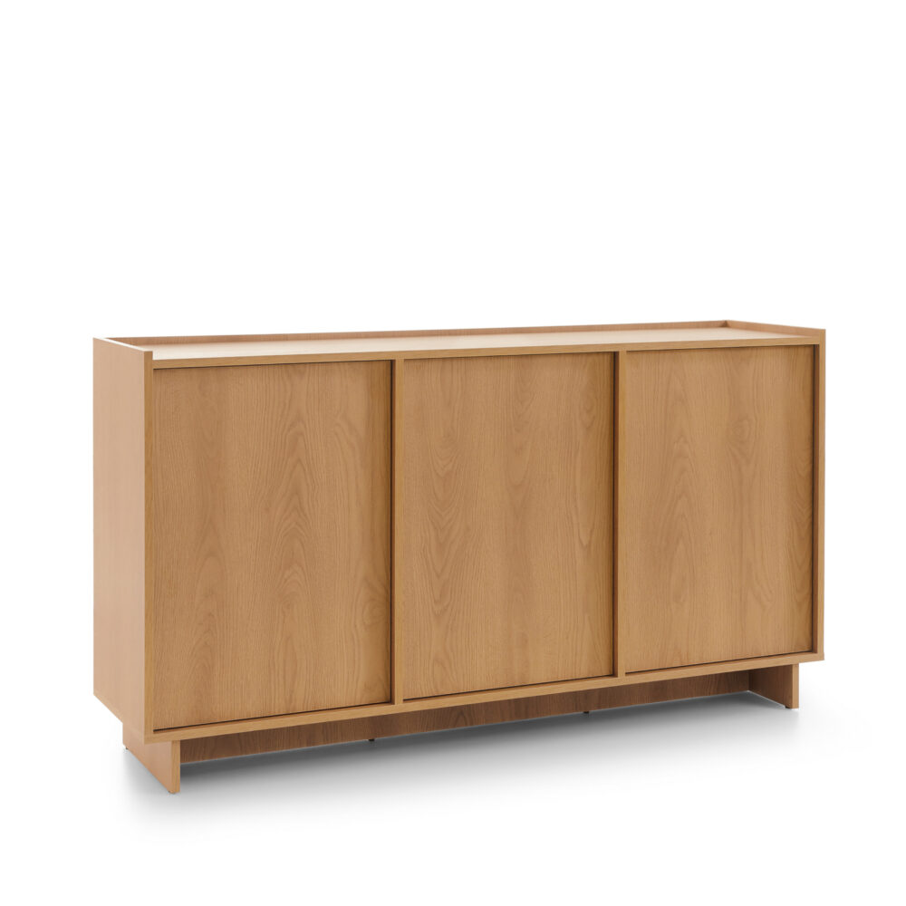 XMEBSKRKOMPI05701102_00.jpg Kommode Yarker – Karamell-Eiche – 3-türig – 147 x 82 x 39 cm – Bild 1