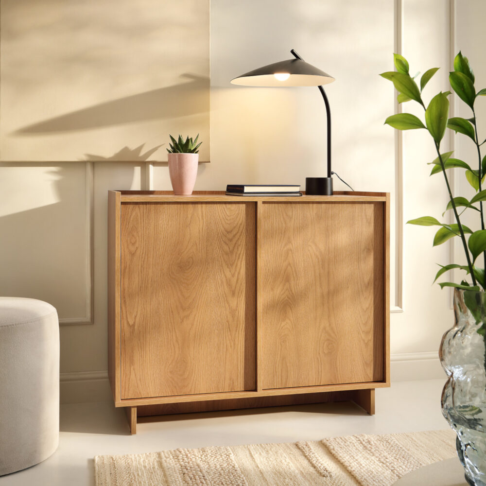 Kommode Yarker – Karamell-Eiche – 2-türig – 98 x 82 x 39 cm – Bild 2