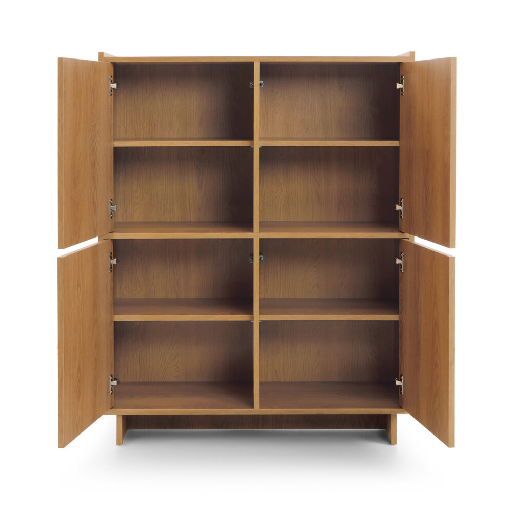 Kommode Yarker – Karamell-Eiche – 4-türig – 98 x 124 x 39 cm – Bild 4