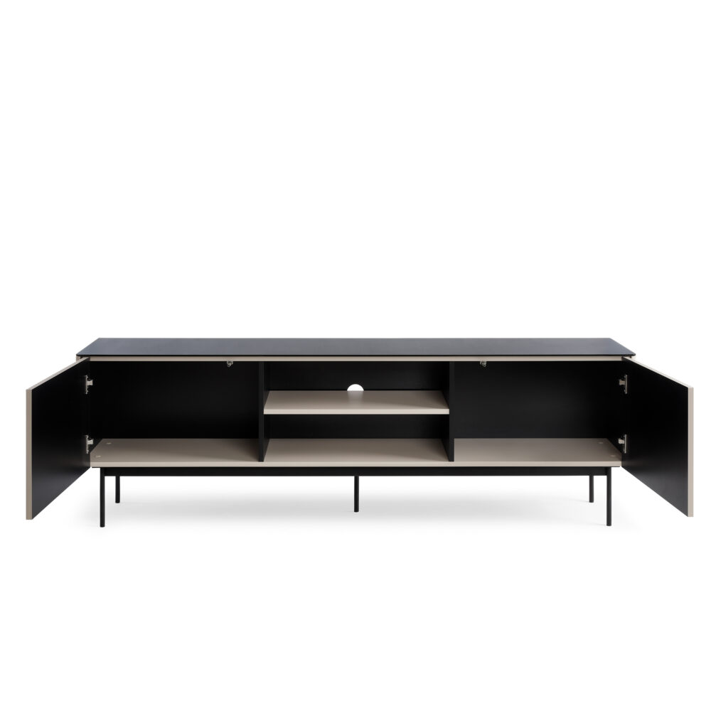 TV-Schrank Olden – Kaschmir – mit Glasplatte – 180 x 52 x 39 cm – Bild 4