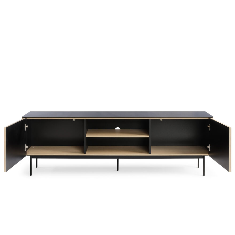 TV-Schrank Olden – Vicenza-Eiche – mit Glasplatte – 180 x 52 x 39 cm – Bild 4