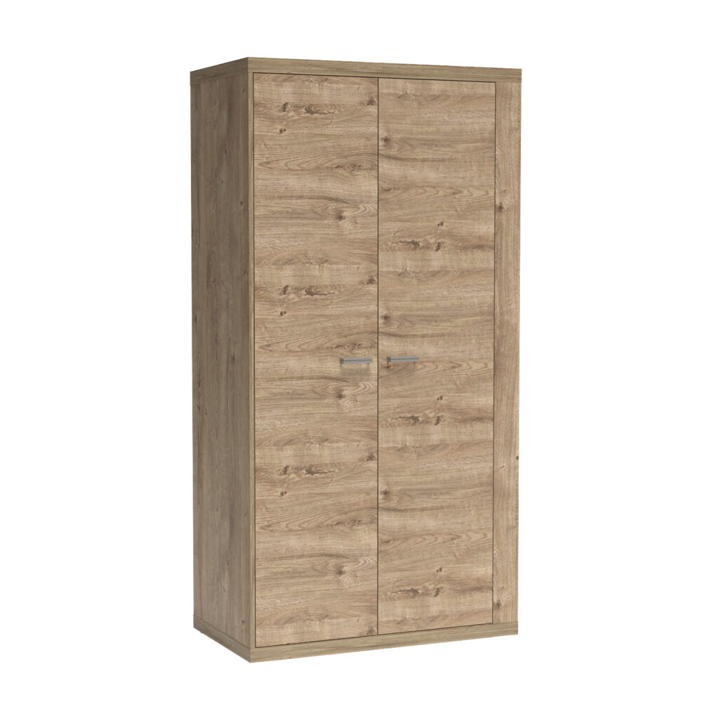 Schrank mit zwei Türen BALESTRAND - Eiche - Kleiderstange - 102 x 201 x 58 cm