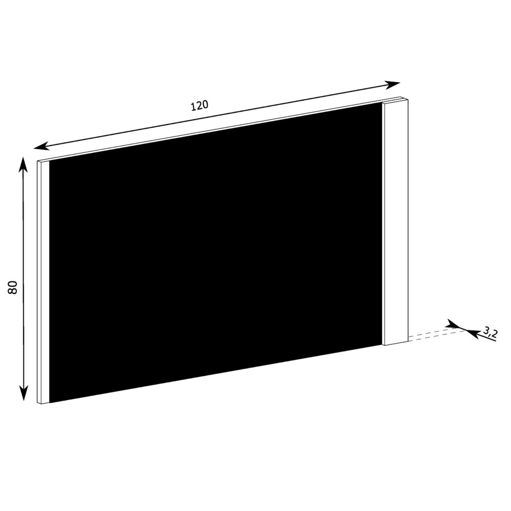 Lustro Wiszące BALESTRAND - Eiche - 120 x 80 x 4 cm – Bild 3