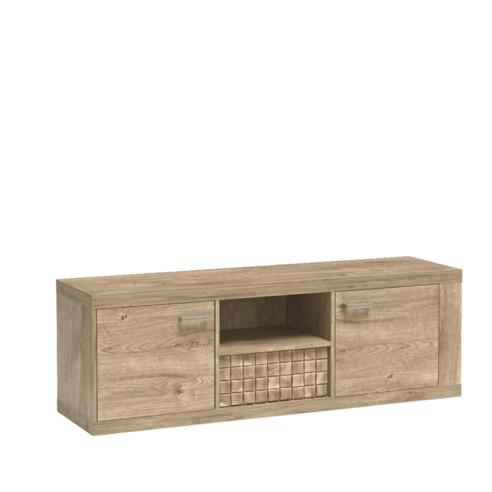 TV-Schrank BALESTRAND - Eiche - Schublade - 151 x 51 x 41 cm