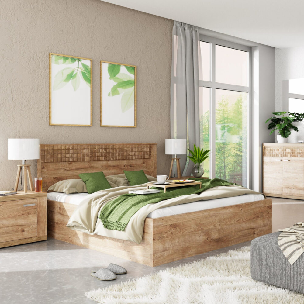 Doppelbett BALESTRAND - Kopfteil - Bettkasten - 167 x 102 x 207 cm – Bild 2