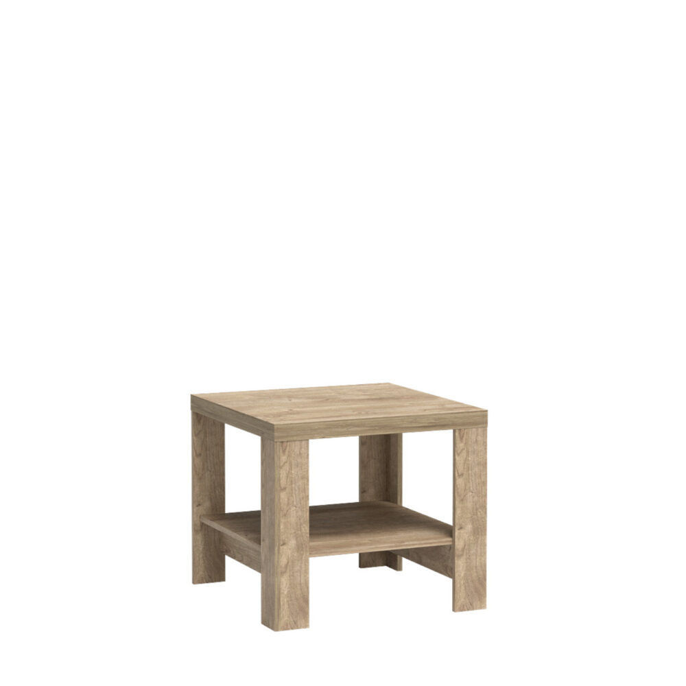 Couchtisch BALESTRAND - Eiche - Eingebaute Regale - 65 x 57 x 65 cm