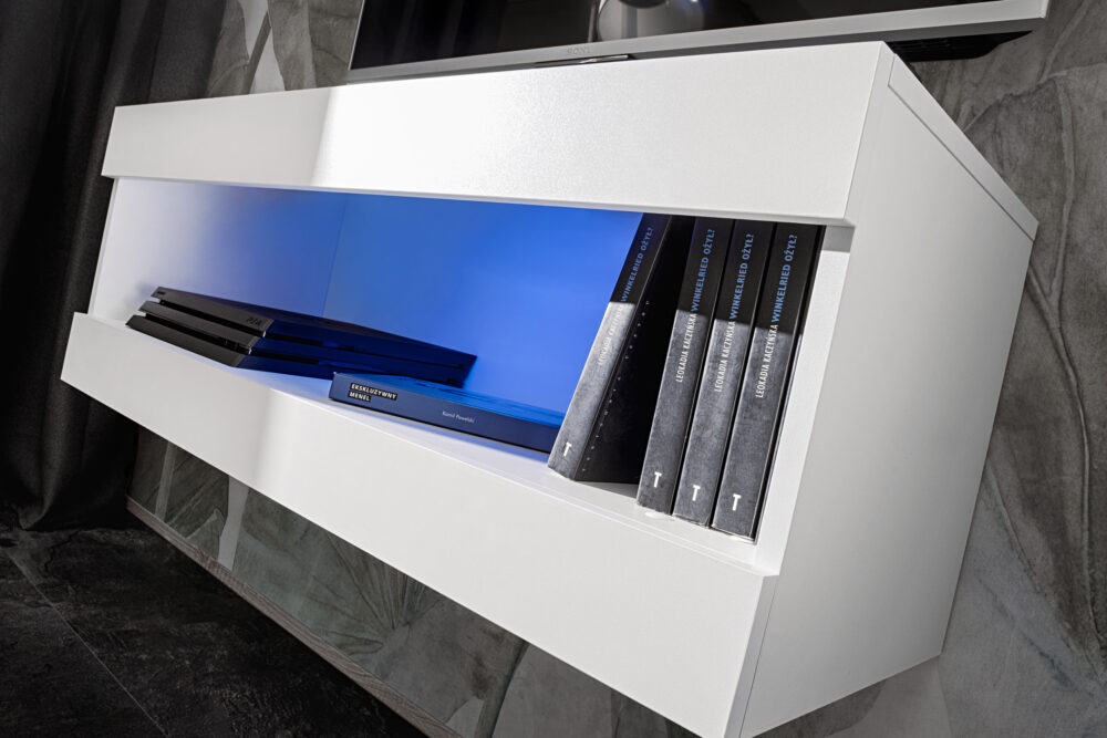 TV-Schrank, Tivoli RTV2, Wotan/Schwarz, Breite 100cm x Höhe 36cm x Tiefe 35cm, LED RGB, für das Wohnzimmer, Schlafzimmer – Bild 3