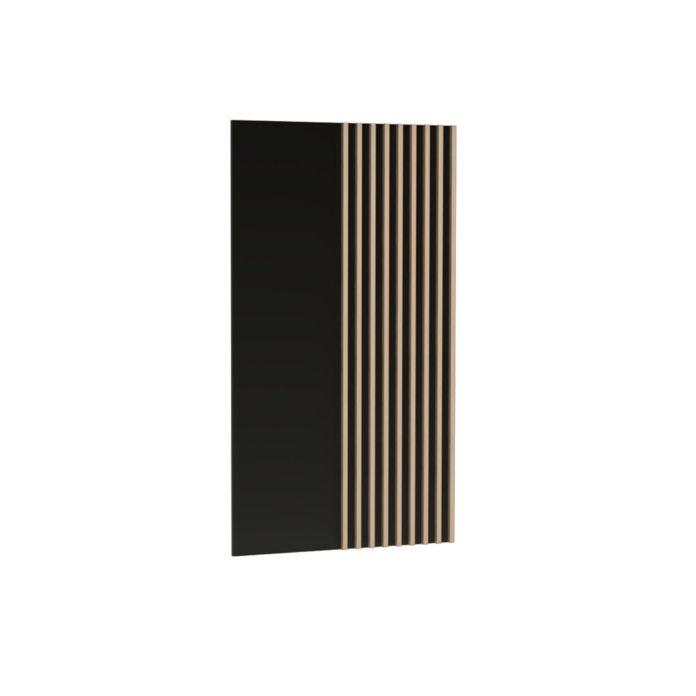 Wandpaneel NAKUSP - Schwarz - Lamellen - 80 x 138 x 4 cm